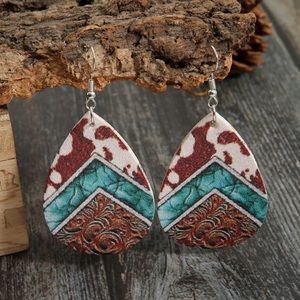 NEW Southwestern Turquoise Teardrop Style Fashion Earrings